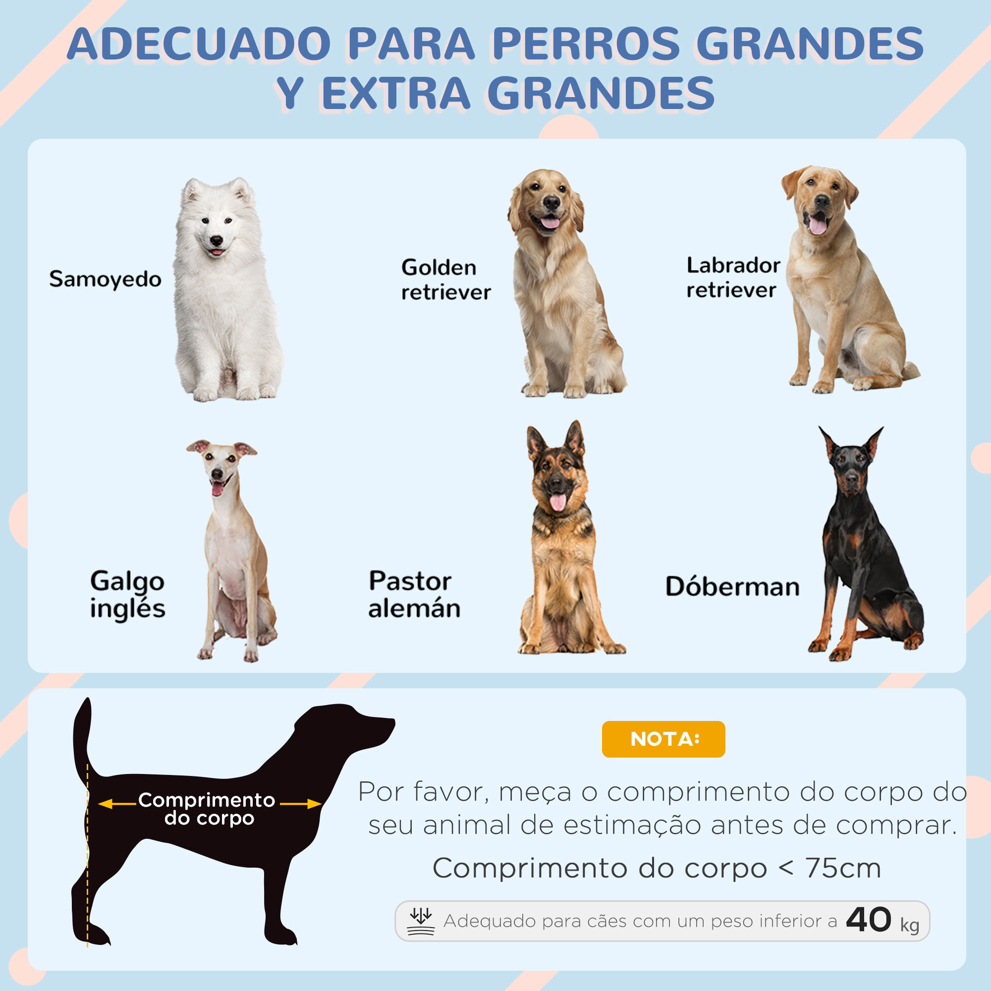 PawHut Caseta para Perros 130x85x121 cm Cama Elevada para Mascotas con Cubierta Desmontable y Ventanas de Malla para Perros Grandes y Extra Grandes Azul., , large Imagen numero 9