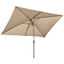 Outsunny Sombrilla de Aluminio 200x300x240 cm Parasol Rectangular de Jardín Inclinable con Manivela y Poste Desmontable para Terraza Piscina Patio Exterior Caqui, , large indicador imagen numero 1