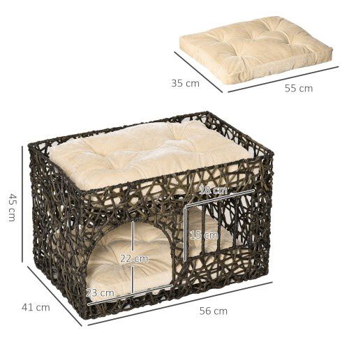 Cama doble para gatos best sale