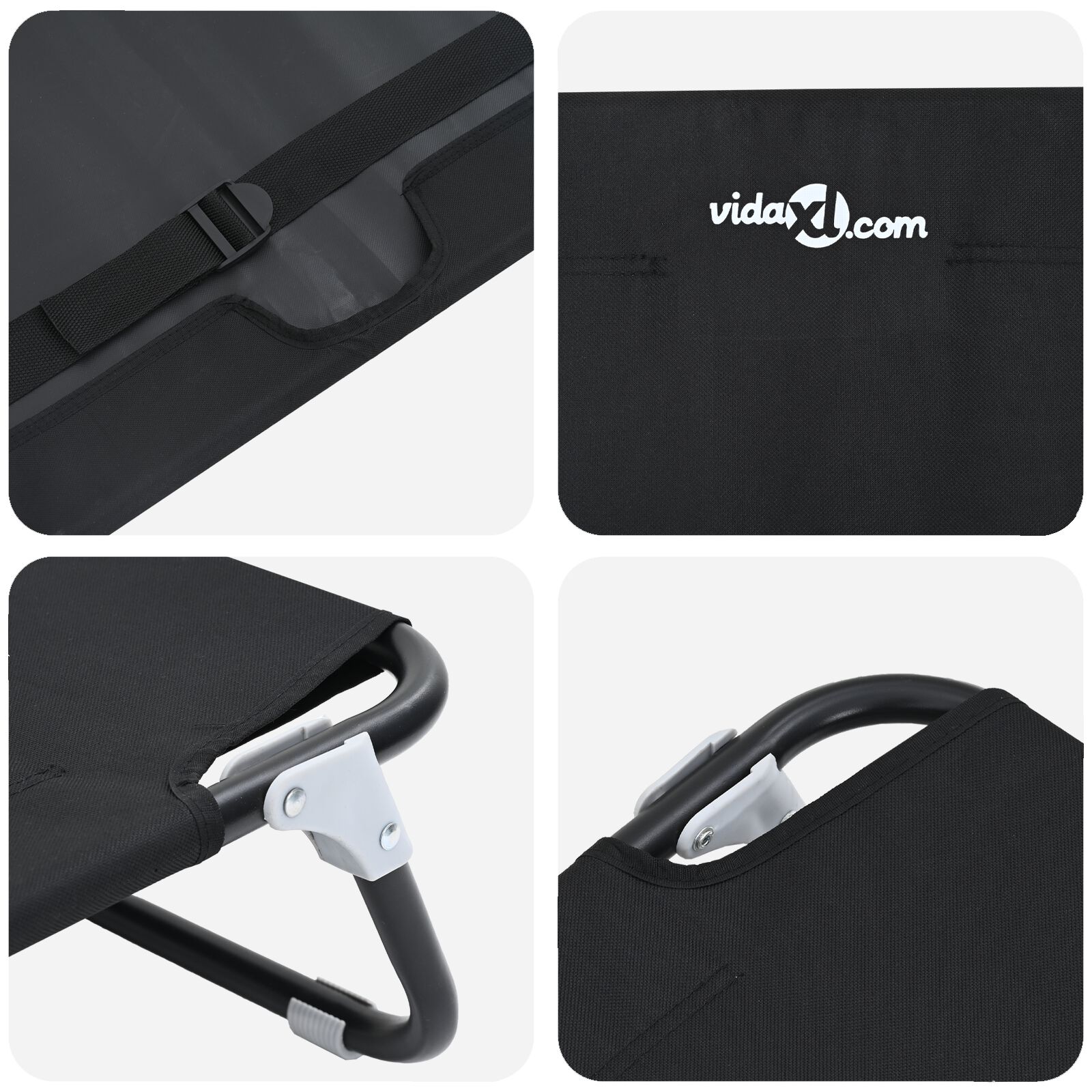 vidaXL Cama para Perros Plegable Sof&aacute; Silla Tela Oxford y Acero Gris Antracita, , large Imagen numero 5