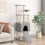 vidaXL Rascador para gatos con postes de sisal gris claro 153 cm, , large indicador imagen numero 2