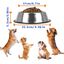 Nobleza - 2 Unidades Cuenco para Perros de Acero Inoxidable, Perros Antideslizante Tazón, Cuenco para Mascotas De Acero Inoxidable con Base De Goma Antideslizante para Perros Medianos/Grandes 25.5 CM, , large indicador imagen numero 6