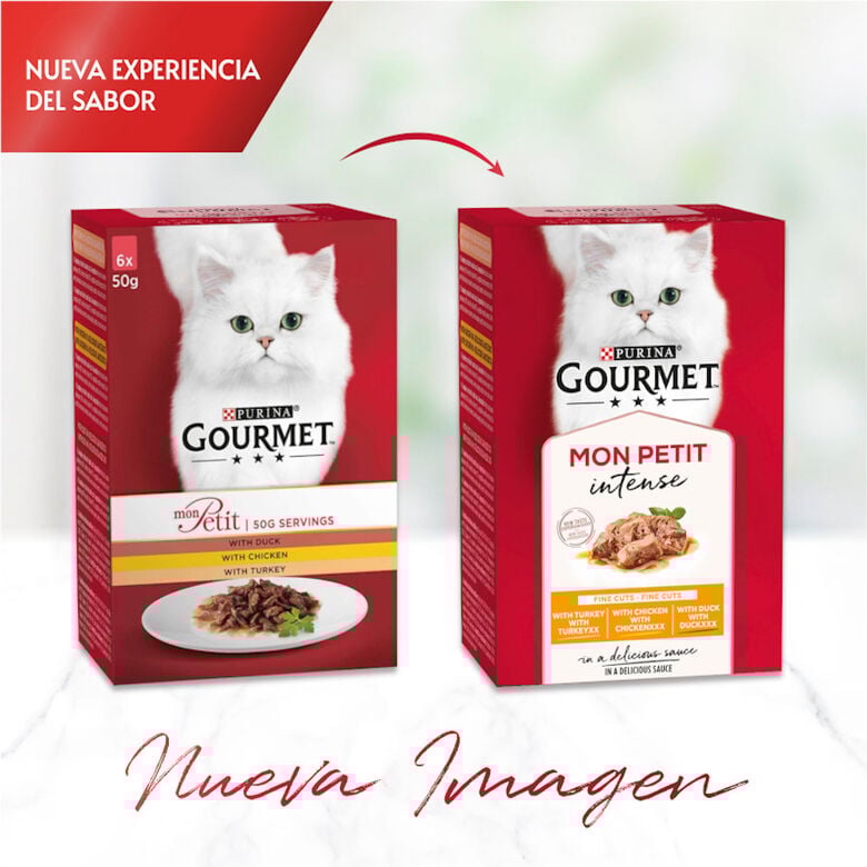 Gourmet Mon Petit Selección Carnes en salsa sobre para gatos thumbnail