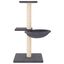 vidaXL Rascador para gatos con postes de sisal gris oscuro 72 cm, , large indicador imagen numero 2