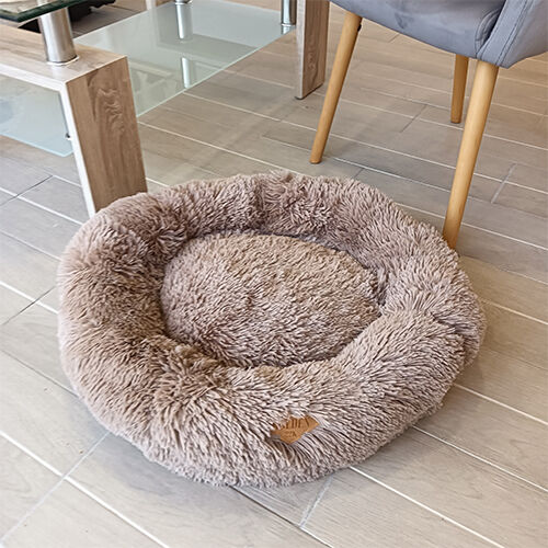 Golden 22k Cama donut caqui para mascotas pequeñas thumbnail