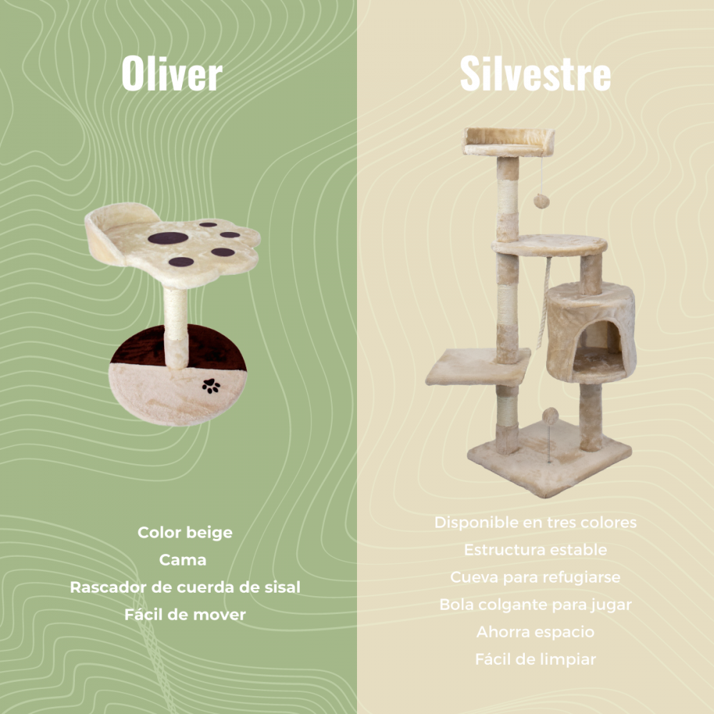 &Aacute;rbol rascador para gatos beige, , large Imagen numero 5