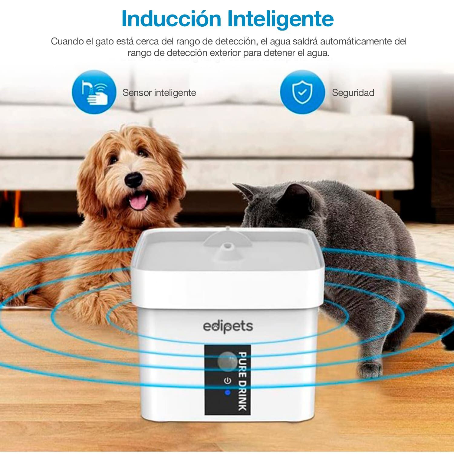 Edipets fuente bebedero autom&aacute;tico blanco para gato, , large Imagen numero 3