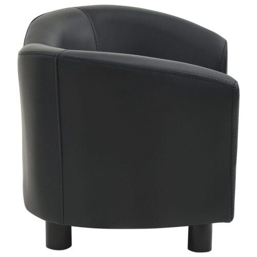 Vidaxl sof&aacute; de cuero negro para perros, , large Imagen numero 4