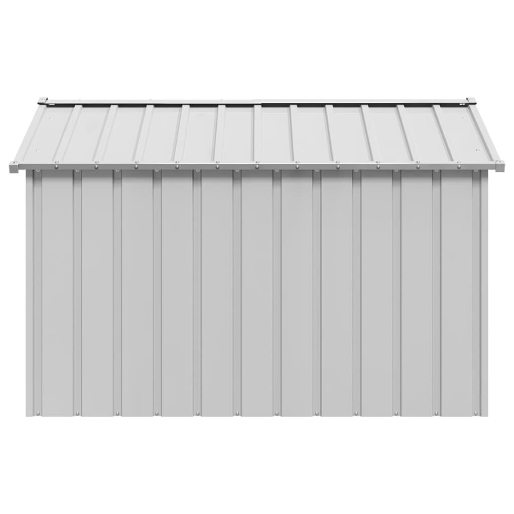 vidaXL Caseta para perros con techo acero galvanizado thumbnail