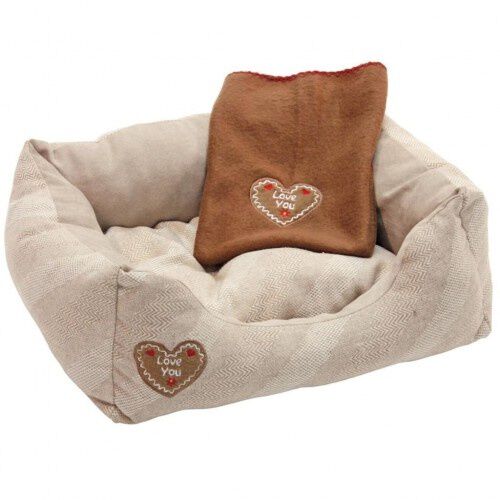 Cuna de algod&oacute;n Love You para perros color Beige, , large Imagen numero 2