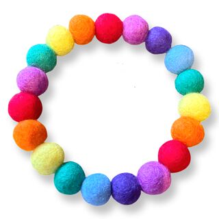 Puppies & Pom Poms Collar Personalizado Multicolores con Pompones para perros