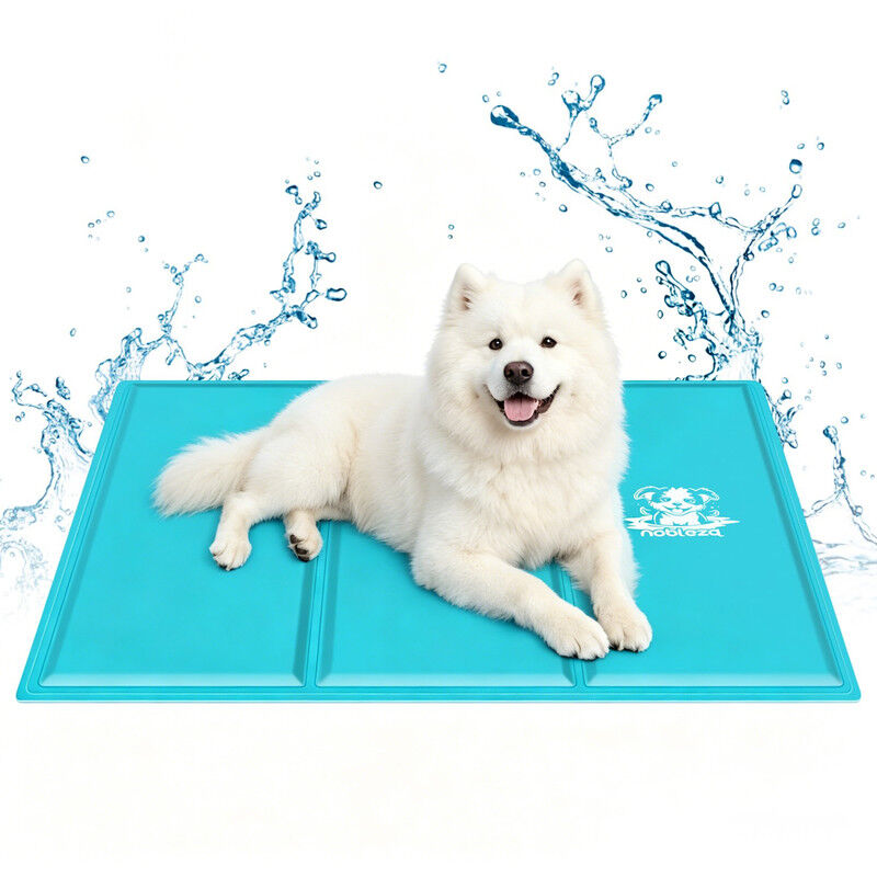Nobleza Alfombrilla Refrescante para Perros y Gatos &ndash; Estampado, Gel Activado por Presi&oacute;n, Auto-refrigerante &ndash; Tama&ntilde;o: 110x70 cm &ndash; Azul Claro, , large Imagen numero 9