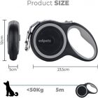 Edipets correa extensible ajustable gris y negro para perros, , large image number null