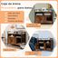 COSTWAY Caja de Arena para Gato, Aseo Gatos Mascotas de Madera, Mueble de Madera para Gatos con Estante & 2 Compartimentos, Muebles Interior para Gatos Ocultos para Entrada, Sala de Estar (Café), , large indicador imagen numero 4