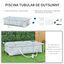 Outsunny Piscina Desmontable Tubular 252x152x65 cm con Depuradora de Cartucho 1200L/H Piscina Rectangular de Exterior para Adultos y Niños 2163L Gris, , large indicador imagen numero 4