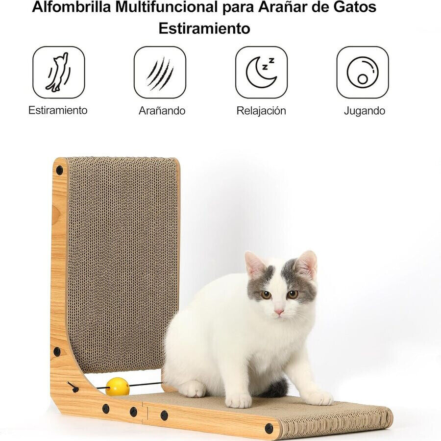 Dise&ntilde;o &Uacute;nico | Rascador para Gatos en Forma de L, , large Imagen numero 2