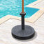 Outsunny Base de Sombrilla Ajustable Universal Pie de Parasol de Cemento Playa Soporte de Sombrilla Redondo Patio Jard&iacute;n Estilo Retro &Phi;44.5x43.5cm HDPE, , large indicador imagen numero 2