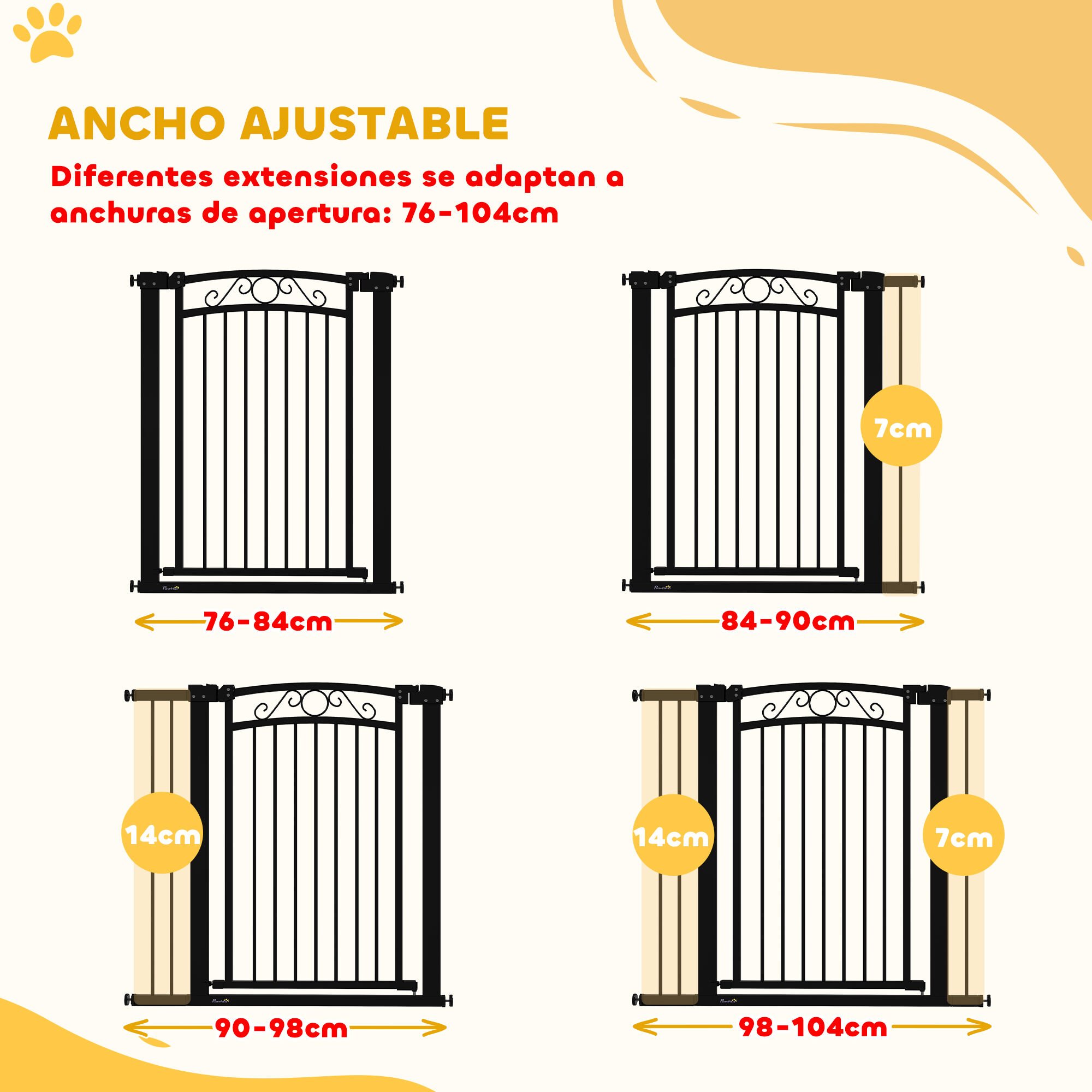 PawHut Barrera para Perros Negro thumbnail