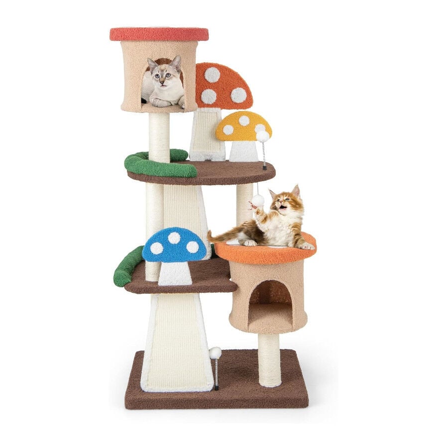 COSTWAY Árbol rascador 4 en 1 para Gatos thumbnail