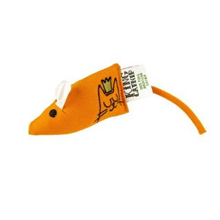 Juguete en forma de ratón con hierba gatera para gatos color Naranja