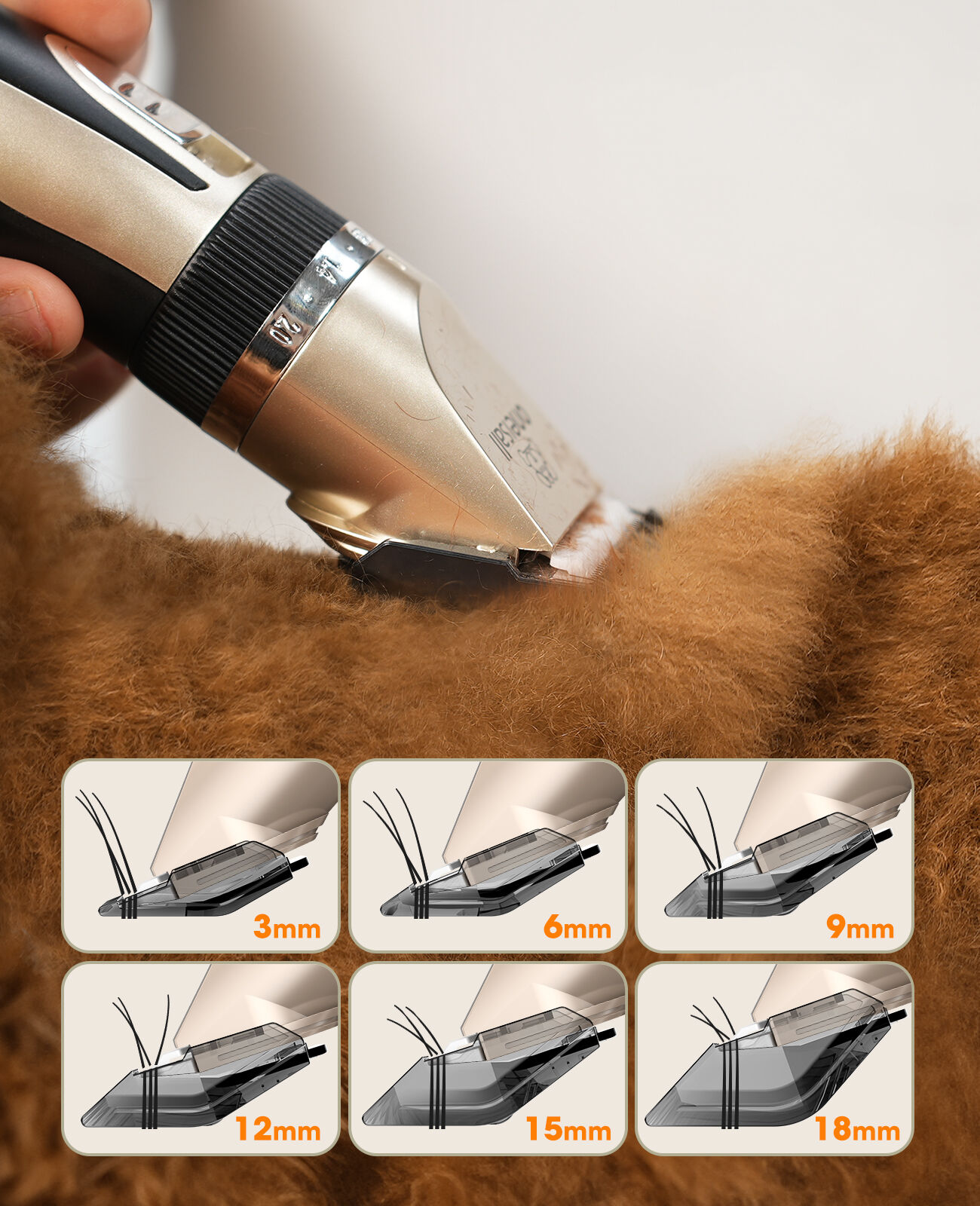 Oneisall Recortadora de pelo y patas para perro y gato thumbnail