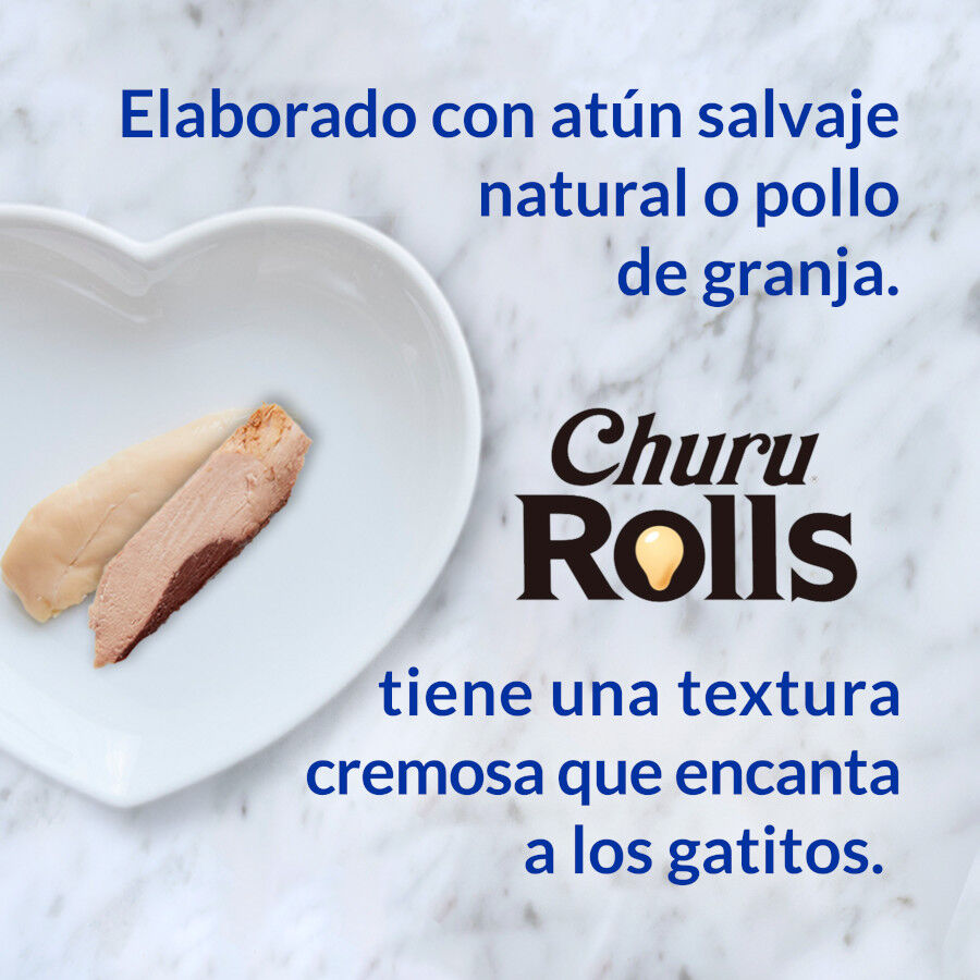 4 sobres x 10 g Churu Sticks Rolls de At&uacute;n para gatos, , large Imagen numero 5