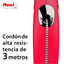 Flexi New Classic Correa de Cord&oacute;n Extensible Roja para perros, , large indicador imagen numero 3
