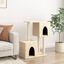 vidaXL Rascador para gatos con postes de sisal color crema 86 cm, , large indicador imagen numero 2