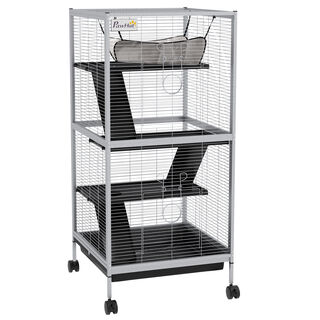 PawHut Jaula Blanca para Chinchillas