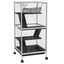 PawHut Jaula para Animales Pequeños de 4 Niveles Jaula para Roedores con Ruedas 2 Puertas 3 Rampas Hamaca Colgante y Bandeja Extraíble para Chinchillas 52x52x113,5 cm Blanco, , large indicador imagen numero 1