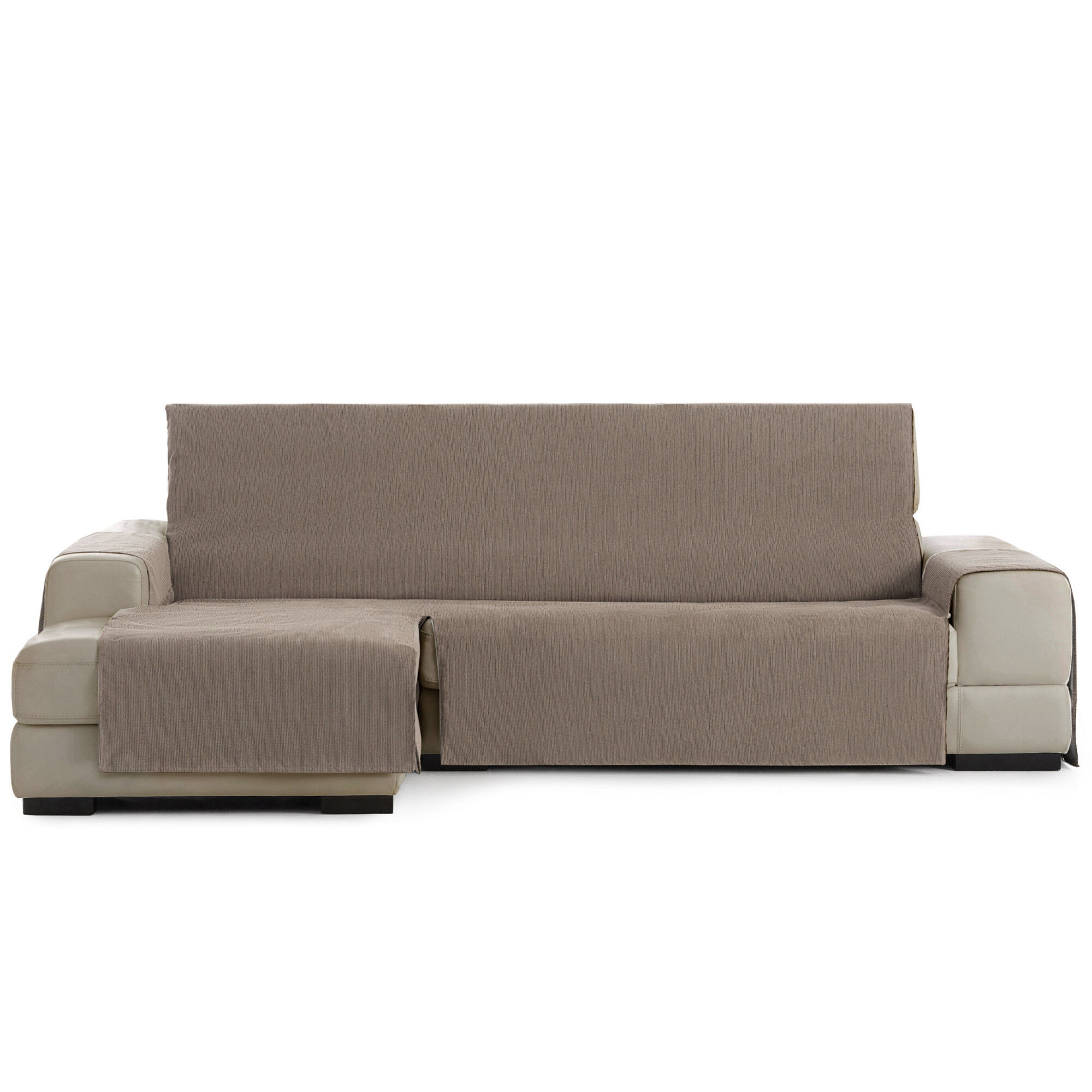 Vipalia Protector Funda Chaise Longue Lisa. Cubresofa Chenilla. Dise&ntilde;o Elite. Color Vison. Chaise Corto Izquierda, , large Imagen numero 4