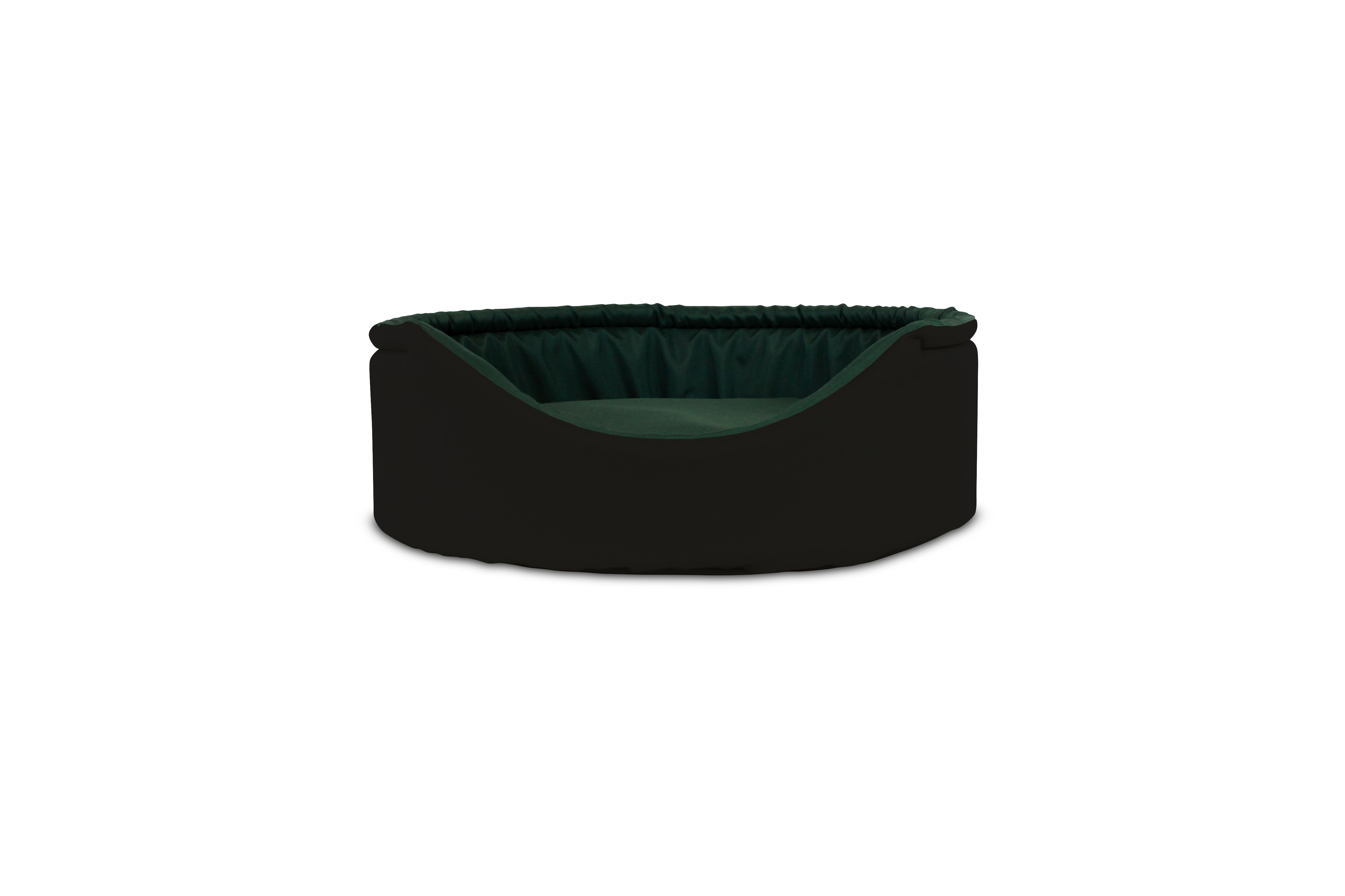 Gauty Cama Redonda para Perros y Gatos  Tela Impermeable - Negro y verde, , large Imagen numero 1