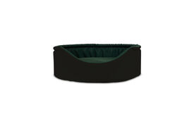 Gauty Cama Redonda Tela Impermeable negro y verde para Perros y Gatos 