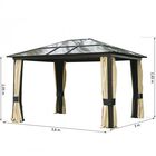 Carpa pérgola Outsunny para exterior color Marrón/Crema, , large image number null