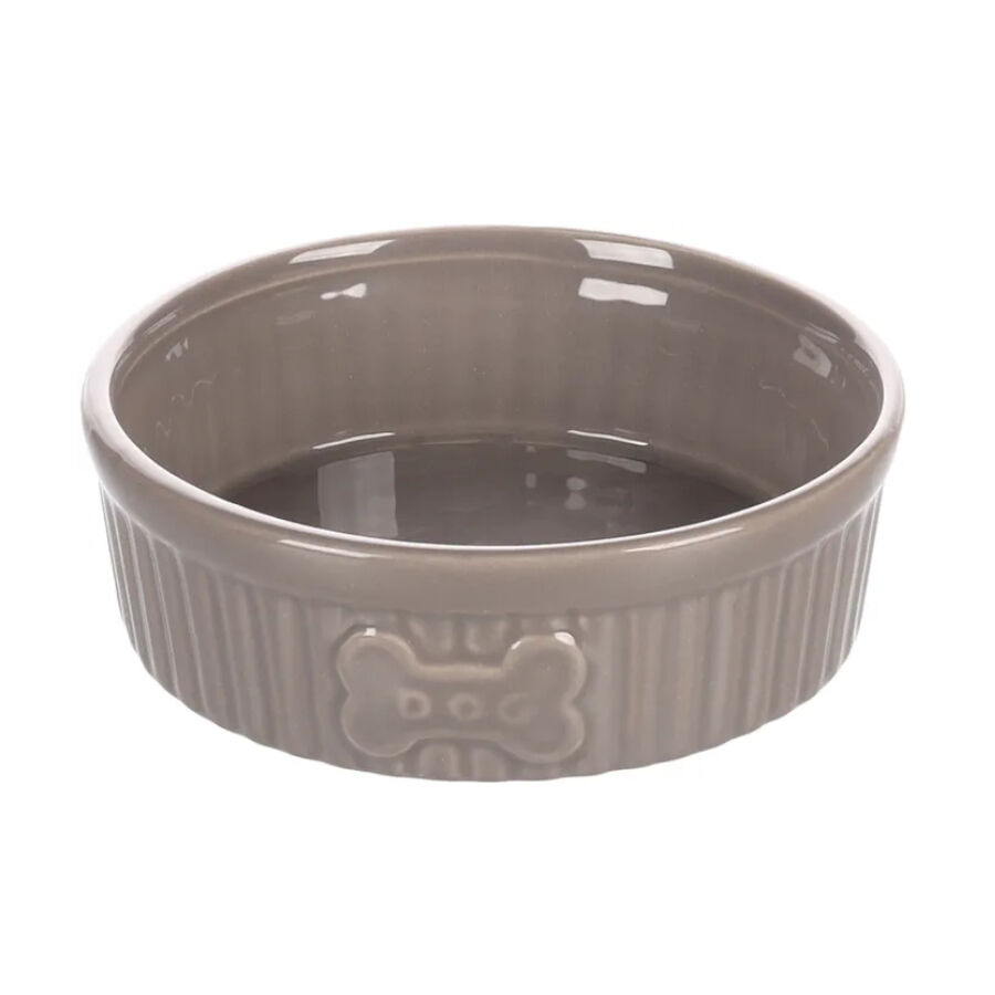 Flamingo Mabel Comedero Taupe de Cerámica para perros thumbnail