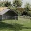 vidaXL Caseta perros exterior con corral 4x3x1,9 m acero galvanizado, , large indicador imagen numero 7