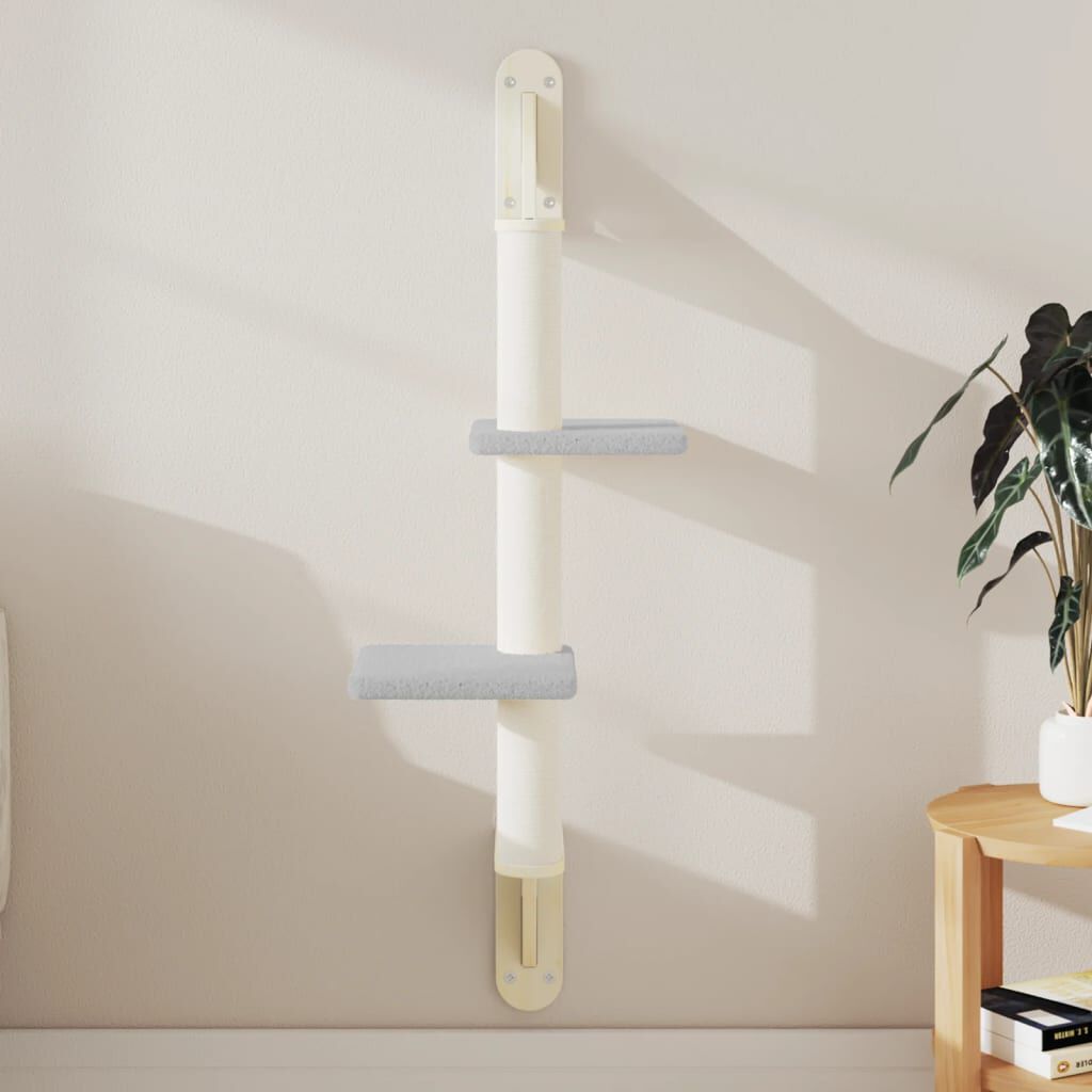 vidaXL &Aacute;rbol rascador para gatos de pared gris claro 108 cm, , large Imagen numero 2