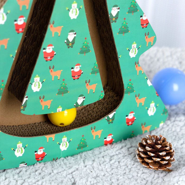 Nobleza Rascador cartón con bola de camapana para gatos thumbnail