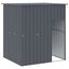 vidaXL Caseta perros con tejado acero galvanizado gris 165x153x181 cm, , large indicador imagen numero 1
