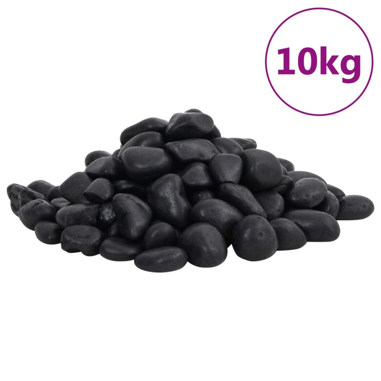 vidaXL Guijarros pulidos negros 10 kg 2-5 cm, , large image number null
