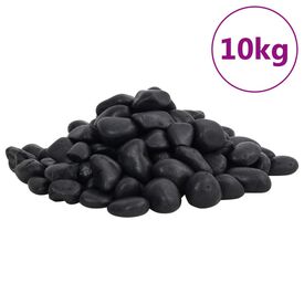 Vidaxl Guijarros Pulidos Negros para acuario