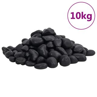 Vidaxl Guijarros Pulidos Negros para acuario