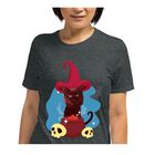 Mascochula camiseta mujer el brujo personalizada con tu mascota gris oscuro, , large image number null