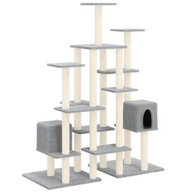 VidaXL Rascador Todo en Uno Gris Claro para Gatos