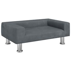 Vidaxl Cama Sofá terciopelo gris oscuro para perros