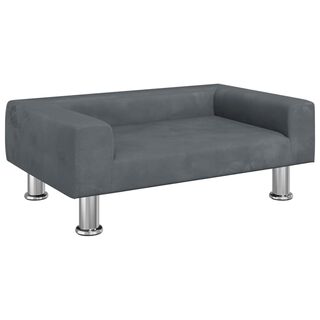 Vidaxl Cama Sofá terciopelo gris oscuro para perros
