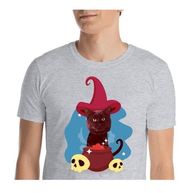 Mascochula camiseta hombre el brujo personalizada con tu mascota gris, , large image number null