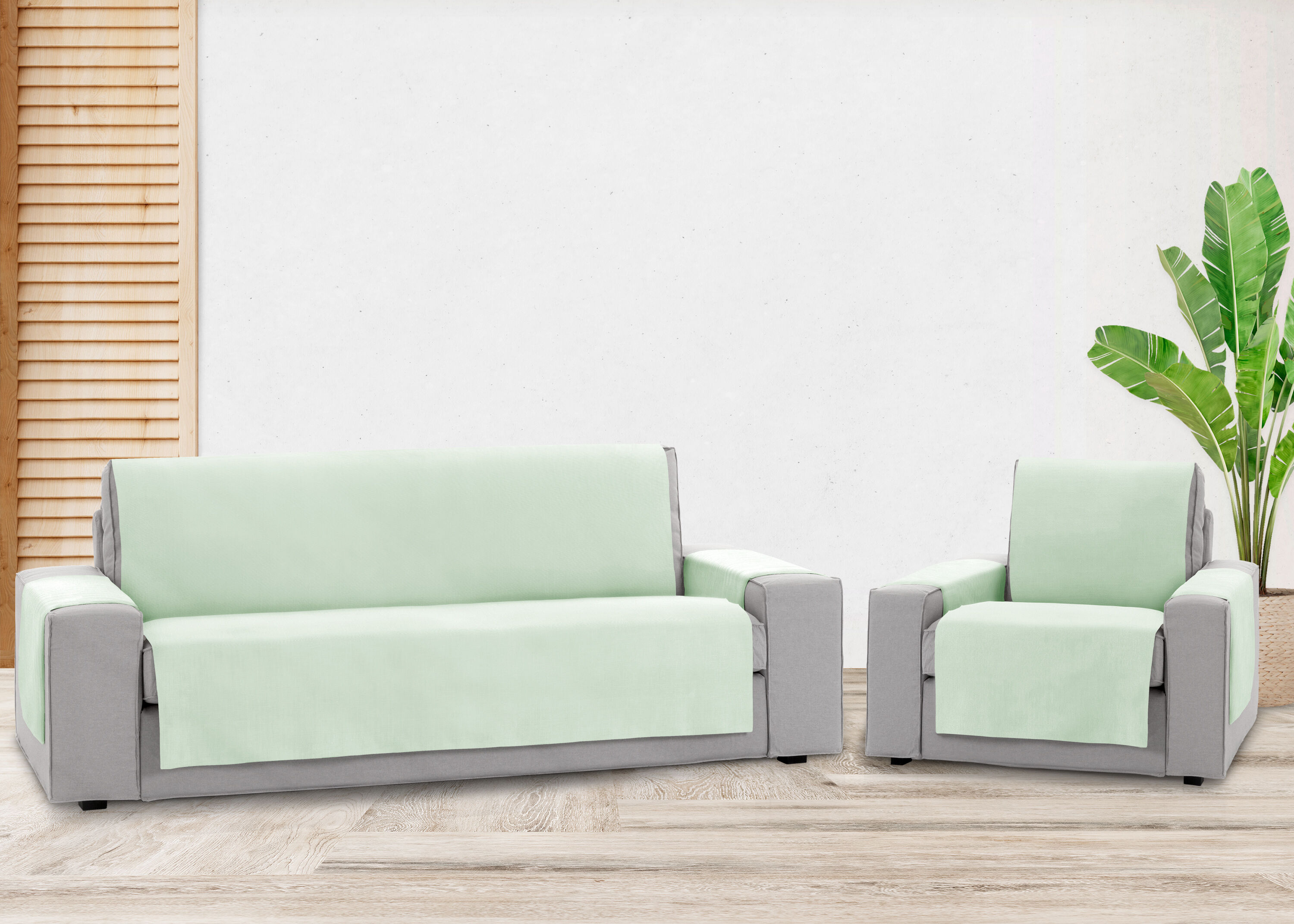 Protector Cubresofa Sofa Royale 55 cm. Color Verde. 1 plaza (60-110 cm), , large Imagen numero 3