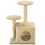 VidaXL Rascador con poste de sisal para gatos color Beige, , large indicador imagen numero 3
