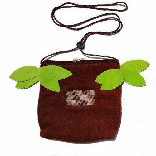 Bolsa vinculaci&oacute;n cuadrada Jungle para petauros color Marr&oacute;n, , large Imagen numero 1